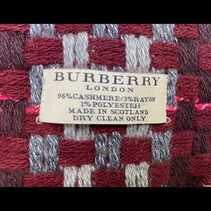 Burberry 72” Cashmere scarf